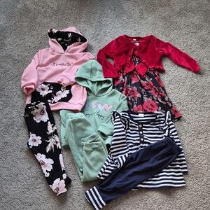 Kids Clothing Set with Floral and Striped Patterns